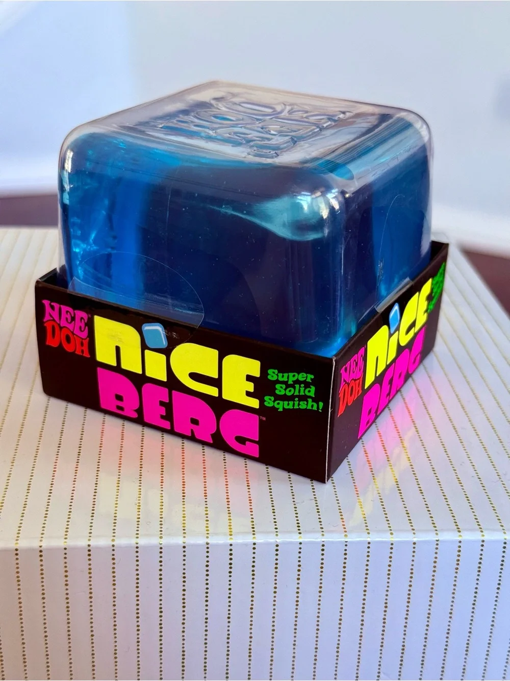 🚨 RARE Viral NeeDoh Nice Berg Blue NIB Hard To Find Schylling Squishy